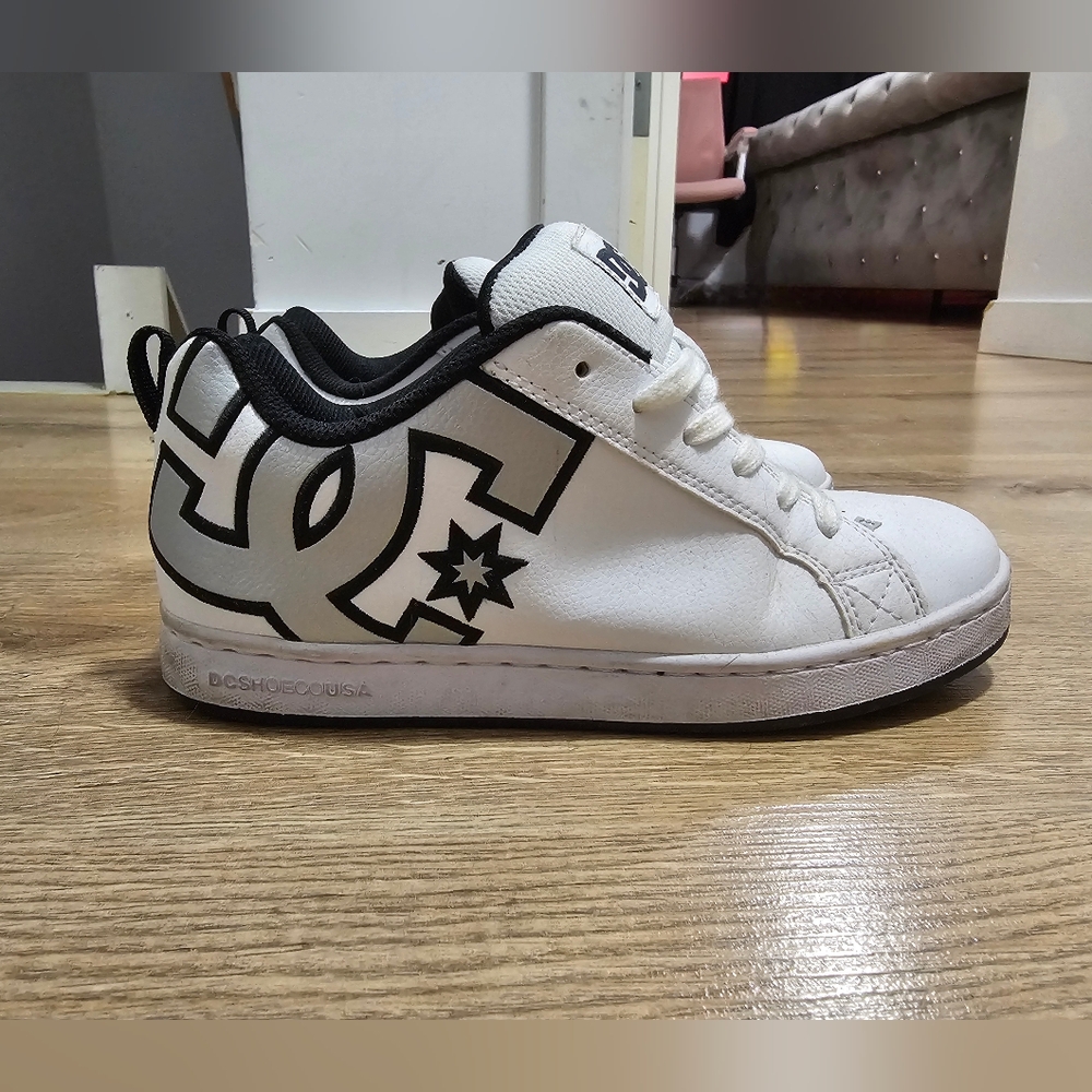 DC Womens White and Black Sneakers